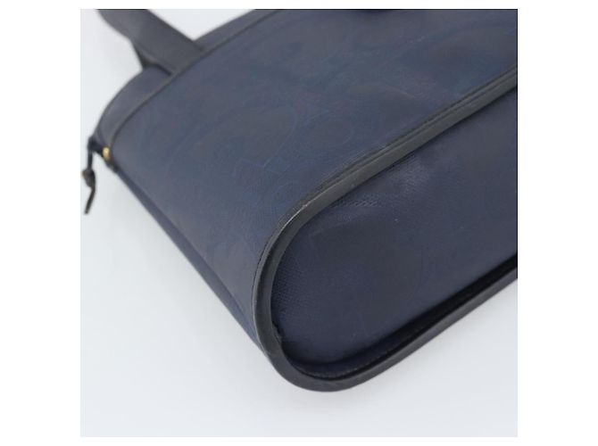 Borsa a Mano Christian Dior Trotter PVC Pelle Navy Tono Oro Auth 196124 - vista 11