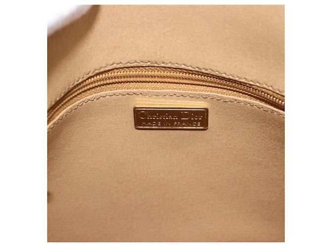 Borsa a Mano Christian Dior Trotter PVC Pelle Navy Tono Oro Auth 196124 - vista 15