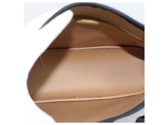 Borsa a Mano Christian Dior Trotter PVC Pelle Navy Tono Oro Auth 196124 - vista 16