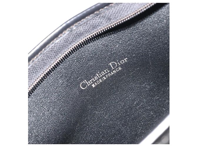 Borsa a Tracolla Christian Dior Trotter Canvas Nero Oro Auth 186956 - vista 16