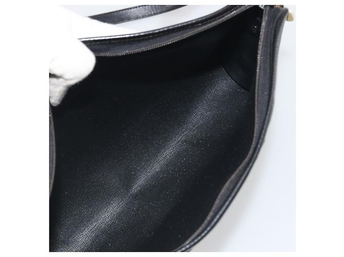 Borsa a Tracolla Christian Dior Trotter Canvas Nero Oro Auth 186956 - vista 17
