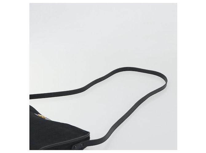 Borsa a Tracolla Christian Dior Trotter Canvas Nero Oro Auth 186956 - vista 8