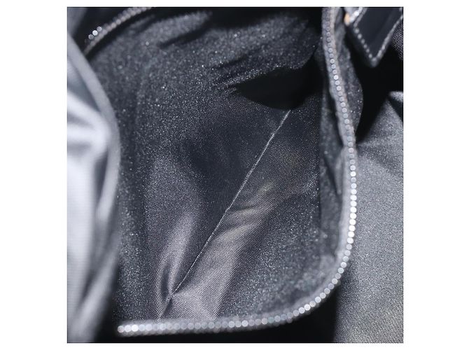 Céline Borsa Tote Circle CELINE Nylon Nero Oro Auth 195054A D'oro - vista 21
