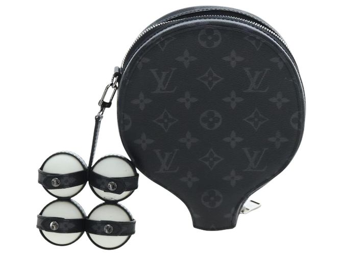 LOUIS VUITTON Monogram Eclipse Set Ping Pong James Club Case LV Auth BA14606SM Monogramme - vue 2