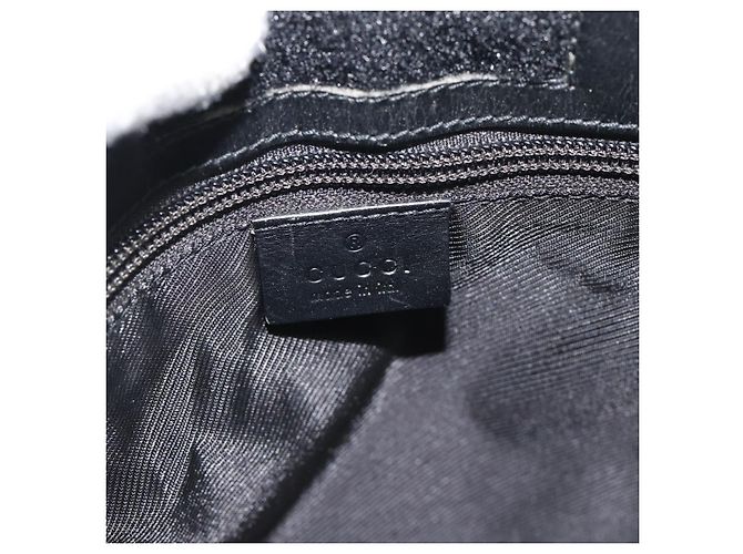 Bolsa de Ombro GUCCI GG Canvas Preta Prata 019.0348 Auth 196159 Preto - vista 15