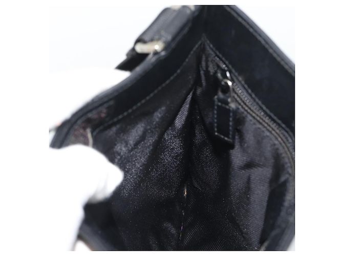 Bolsa de Ombro GUCCI GG Canvas Preta Prata 019.0348 Auth 196159 Preto - vista 18