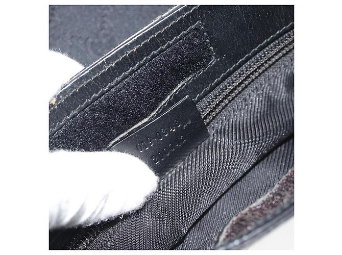 Bolsa de Ombro GUCCI GG Canvas Preta Prata 019.0348 Auth 196159 Preto - vista 23