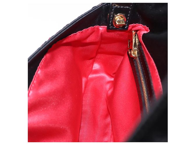 Borsa a tracolla FENDI Mamma Baguette Nylon e Paillettes 2 vie Marrone Oro Auth 196362SM D'oro - vista 20