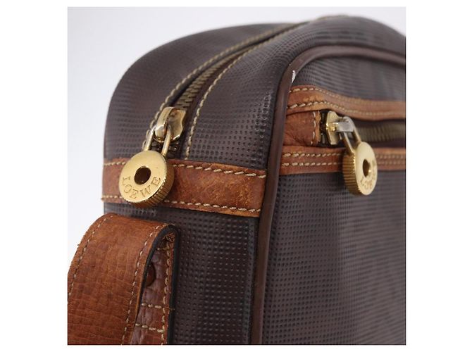 Borsa a tracolla LOEWE PVC Brown Gold Silver Auth 195697 Marrone Argento D'oro - vista 10
