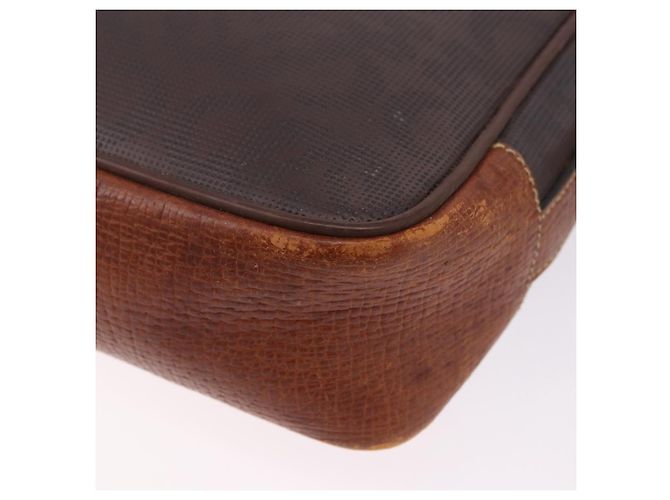 Borsa a tracolla LOEWE PVC Brown Gold Silver Auth 195697 Marrone Argento D'oro - vista 16