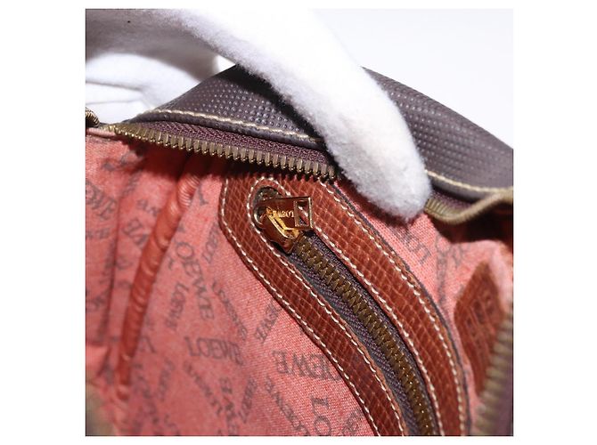 Borsa a tracolla LOEWE PVC Brown Gold Silver Auth 195697 Marrone Argento D'oro - vista 19