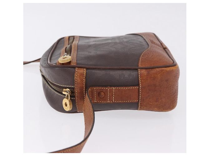 Borsa a tracolla LOEWE PVC Brown Gold Silver Auth 195697 Marrone Argento D'oro - vista 4
