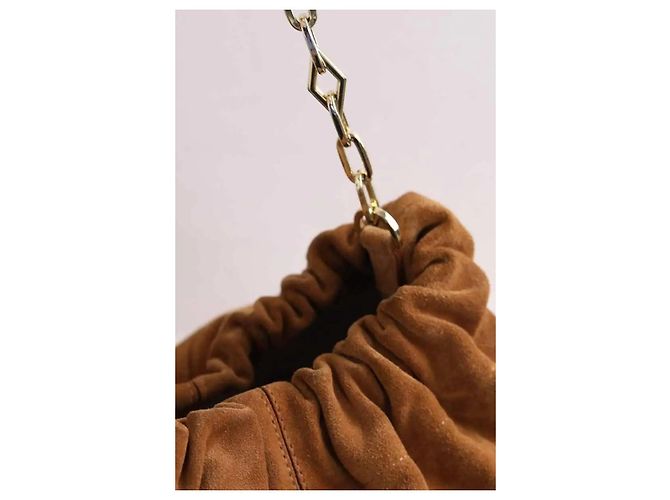 Sac à main Ba&Sh June en daim camel - vue 5