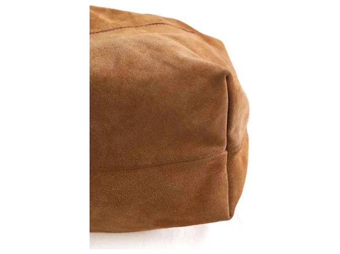 Sac à main Ba&Sh June en daim camel - vue 6