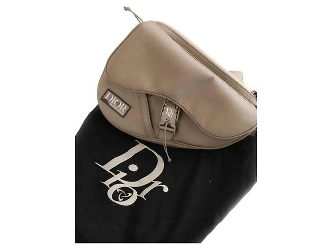 Borsello a vita Dior beige in tessuto - vista 7