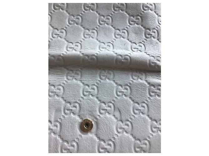 Gucci Guccissima Geldbörse aus hellbeigem Leder - Ansicht 13