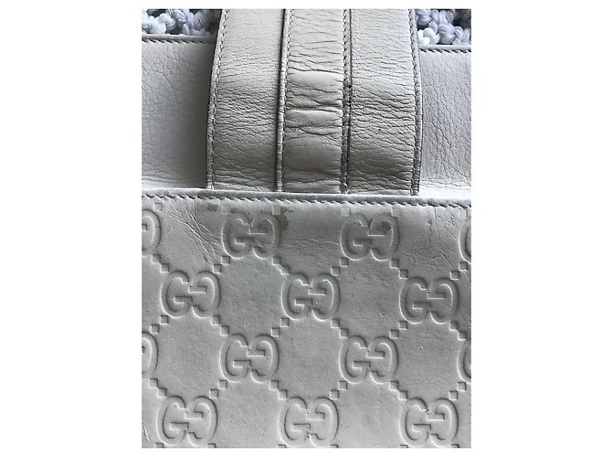 Gucci Guccissima Geldbörse aus hellbeigem Leder - Ansicht 14