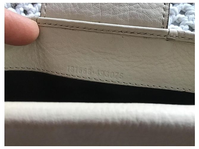 Gucci Guccissima Geldbörse aus hellbeigem Leder - Ansicht 18