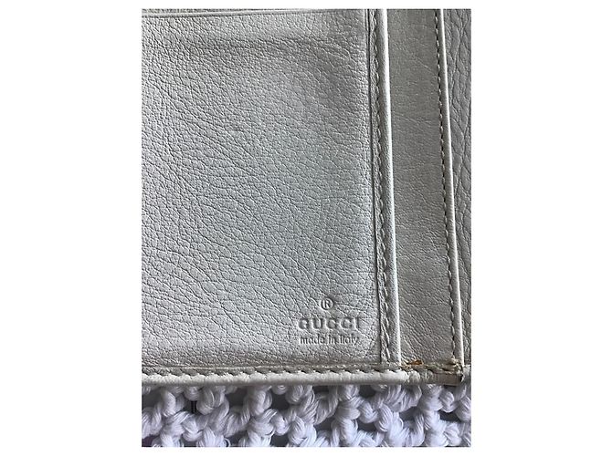 Gucci Guccissima Geldbörse aus hellbeigem Leder - Ansicht 9