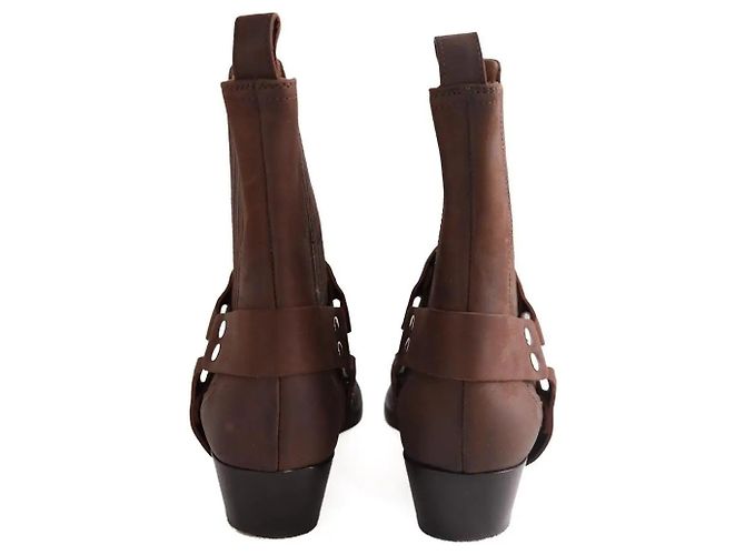 Botas Santiags Paris Texas de cuero marrón Castaño - vista 2