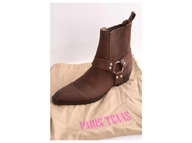Botas Santiags Paris Texas de cuero marrón Castaño - vista 7