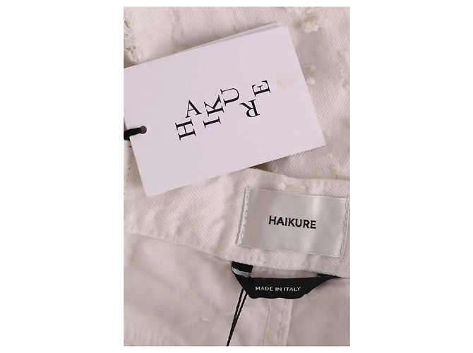 Autre Marque Jeans larghi Haikure ecru in cotone Crudo - vista 5
