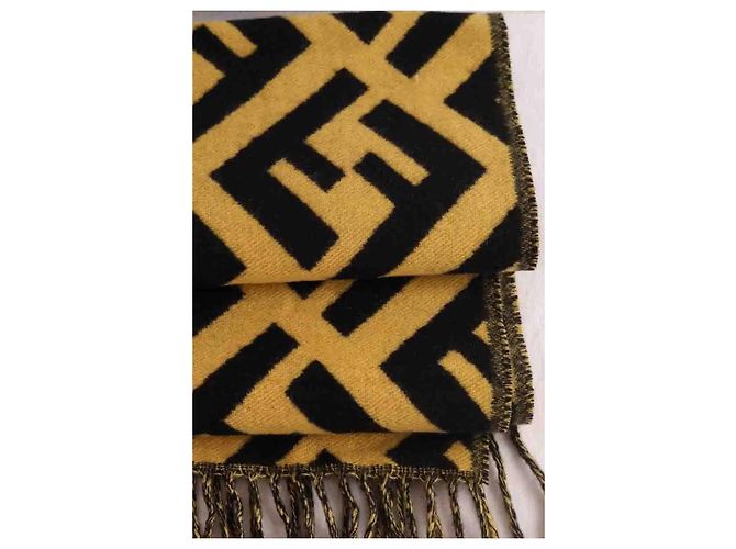 Sciarpa Fendi in lana gialla Giallo - vista 2