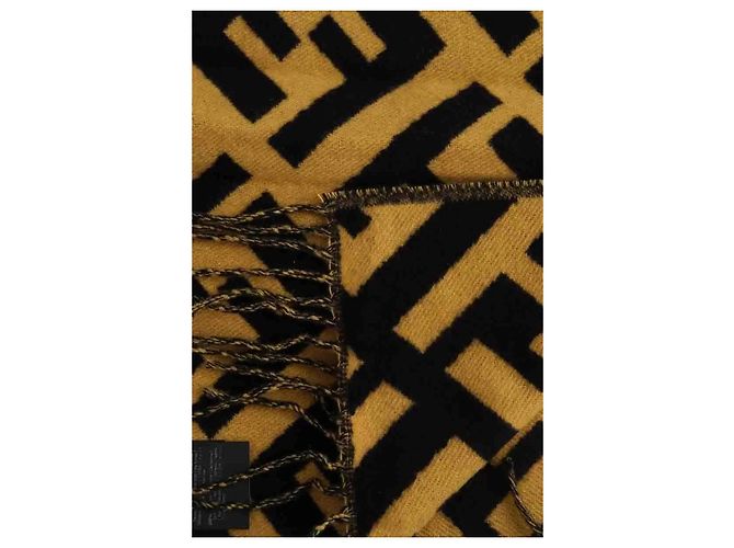 Sciarpa Fendi in lana gialla Giallo - vista 3