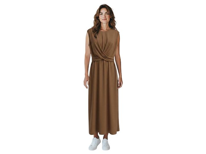 Vince Bronze Twist Front Maxi Kleid Metallisch - Ansicht 5