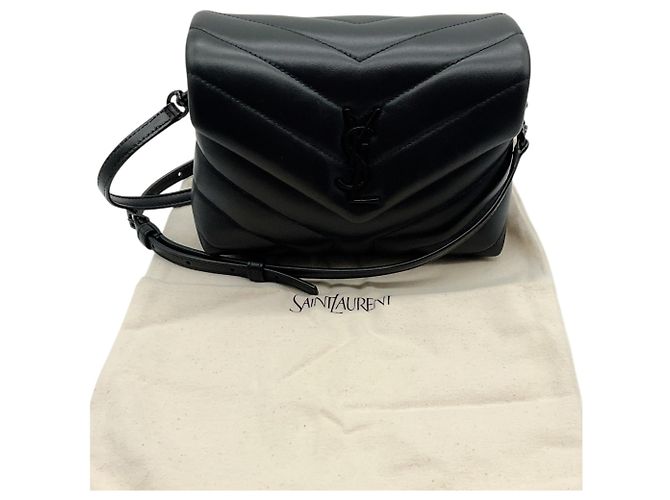 Borsa a tracolla Toy LouLou in pelle nera Saint Laurent Nero - vista 10