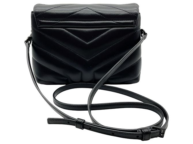 Borsa a tracolla Toy LouLou in pelle nera Saint Laurent Nero - vista 3