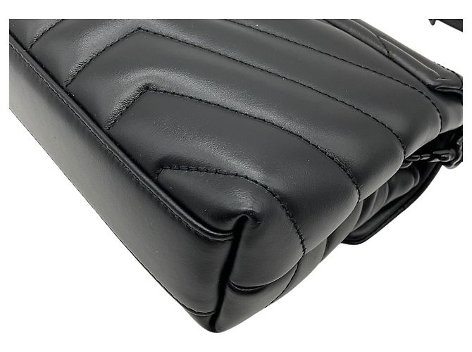 Borsa a tracolla Toy LouLou in pelle nera Saint Laurent Nero - vista 6