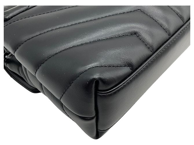 Borsa a tracolla Toy LouLou in pelle nera Saint Laurent Nero - vista 7