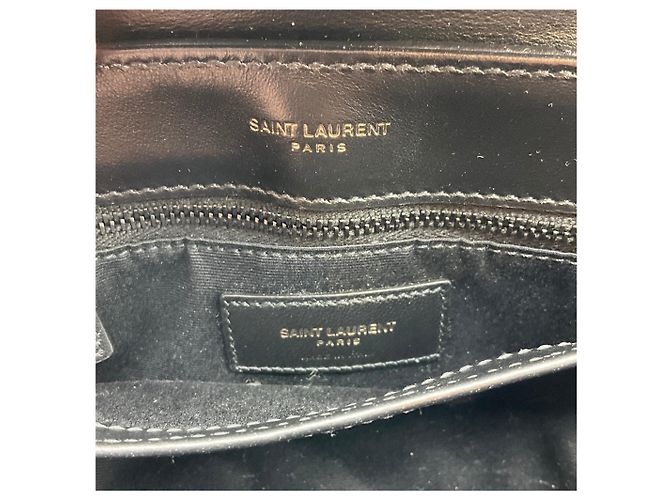Borsa a tracolla Toy LouLou in pelle nera Saint Laurent Nero - vista 8