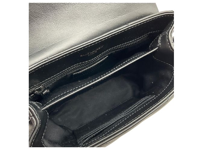 Borsa a tracolla Toy LouLou in pelle nera Saint Laurent Nero - vista 9