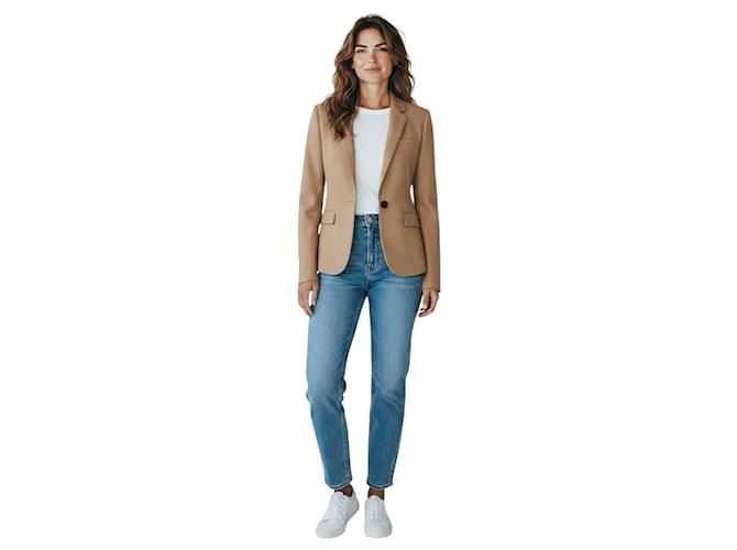 Rag & Bone Tan One Button Wool Jacket Camel - view 5