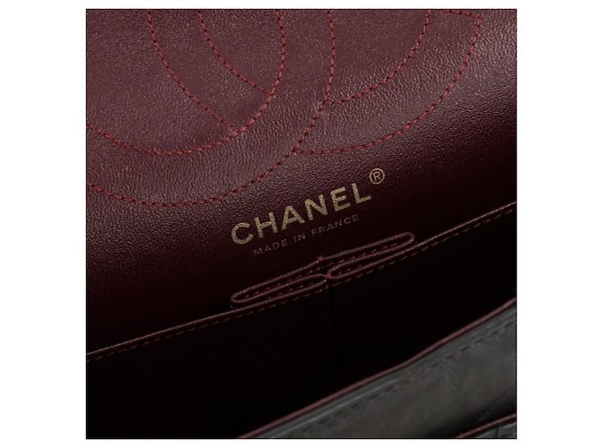 CHANEL - Borsa a tracolla 2.55 Chanel in pelle stropicciata nera Nero - vista 7