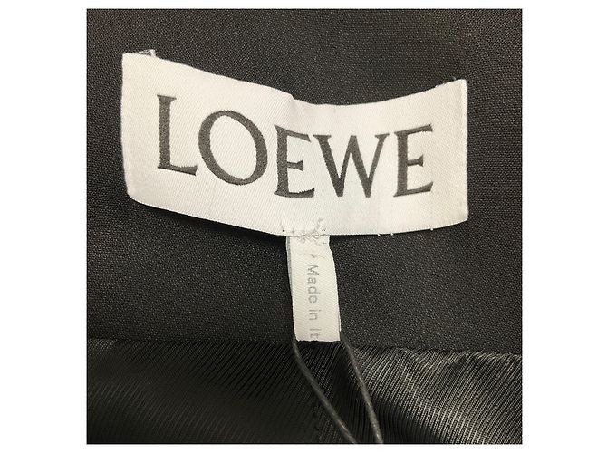 Giacca blazer Loewe sartoriale in viscosa elasticizzata nera con singolo bottone e taglio asimmetrico Nero - vista 4