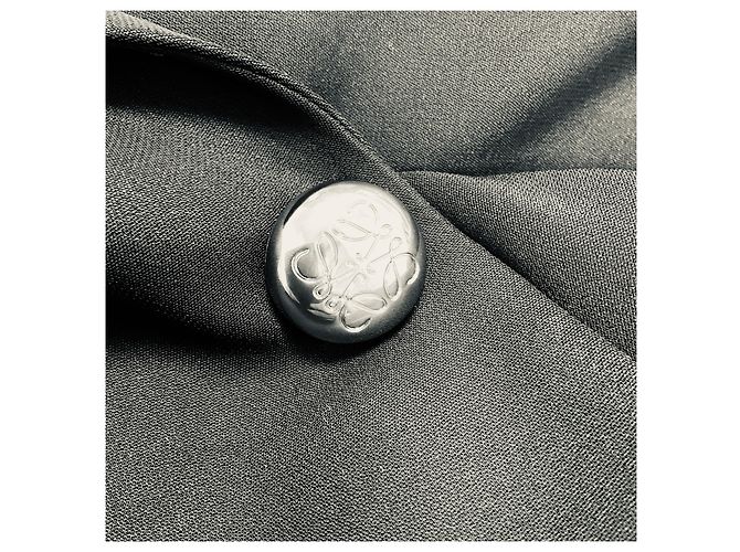 Giacca blazer Loewe sartoriale in viscosa elasticizzata nera con singolo bottone e taglio asimmetrico Nero - vista 7