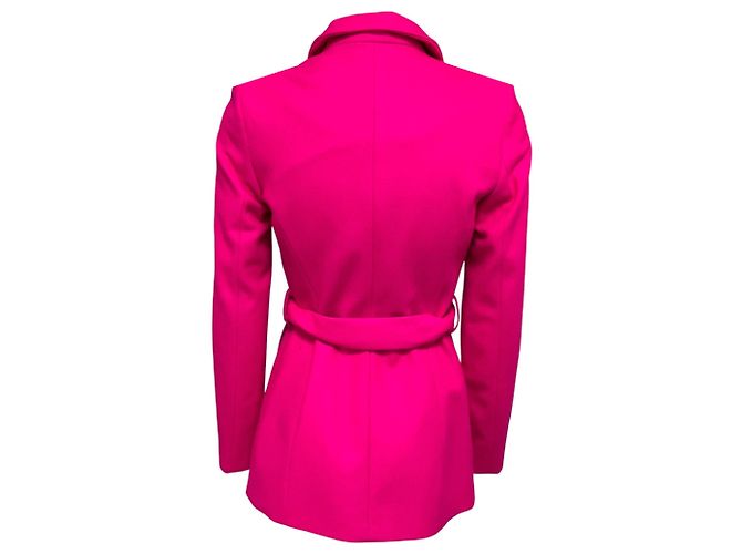 Ted Baker Abrigo corto cruzado Keyla rosa fucsia con cinturón - vista 3