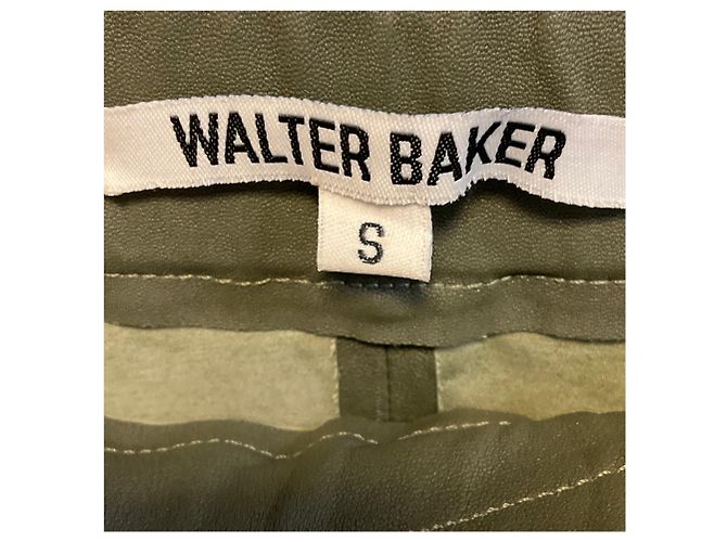 W118 by Walter Baker Pantalones Walter Baker de piel de cordero elástica verde oliva - vista 4