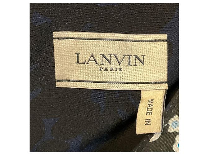 Lanvin Black Multi Patchwork Silk Blouse Multiple colors - view 4