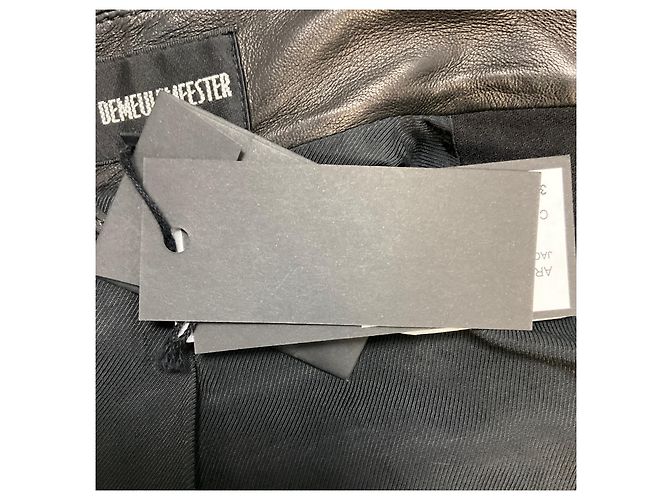 Giacca Luvas in pelle nera Ann Demeulemeester Nero - vista 5