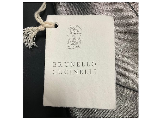Blazer cruzado entallado Brunello Cucinelli Gunmetal / Silver Metallic - vista 6