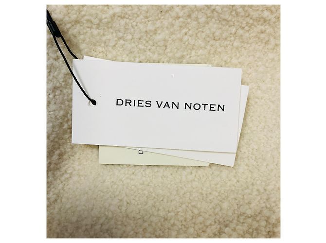 Dries Van Noten Gold Metallic Texturierte Jacquard-Jacke mit ecrufarbenem Wollinnenfutter Golden - Ansicht 5