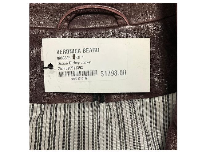 Veronica Beard Gail Lammleder Dickey Jacke Burgundy Oxblood Bordeaux - Ansicht 5