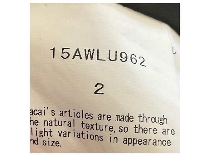 Sacai Black Luck handbemalte Lederjacke mit Fransen Schwarz - Ansicht 5