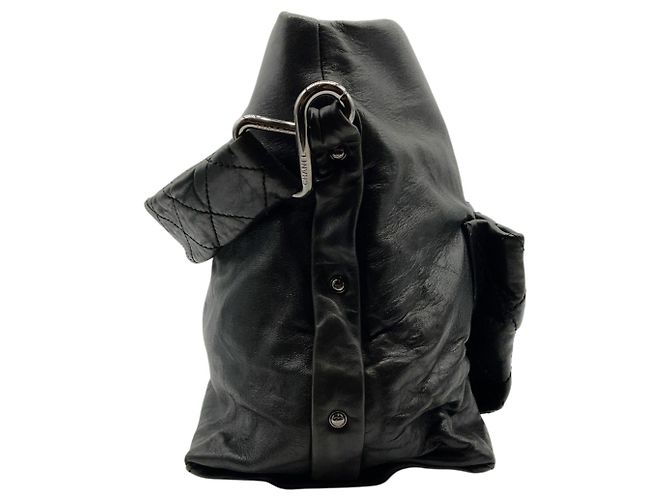 Borsa Hobo Chanel 8 Knots in pelle di agnello nera Nero - vista 2