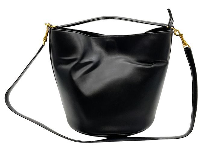 Céline Borsa Bucket 16 Celine in pelle nera Nero - vista 3