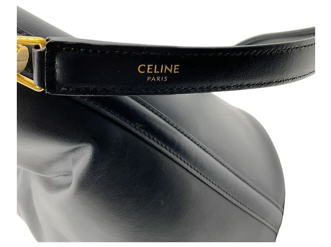 Céline Borsa Bucket 16 Celine in pelle nera Nero - vista 4